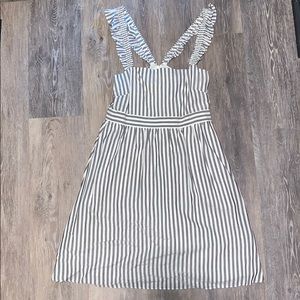 Madewell Striped Dress with Frilly Straps